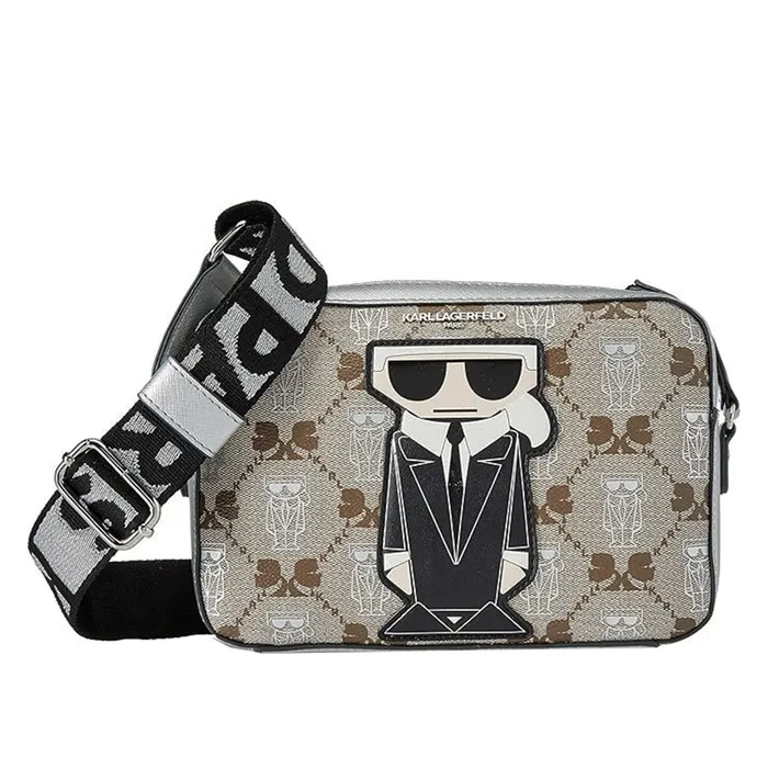 Túi Đeo Chéo Nữ Karl Lagerfeld Paris Maybelle Camera Crossbody Màu Nâu Xám