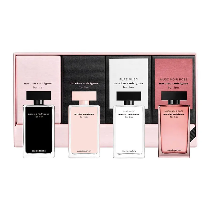 Set Nước Hoa Nữ Narciso Rodriguez For Her (4 Mini x 7.5ml) — quà tặng 20/10 chính hãng tại Vua Hàng Hiệu